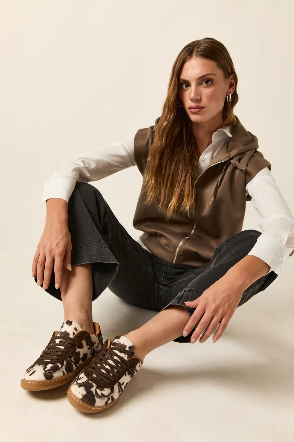 Zapatrend bamba animal print marrón