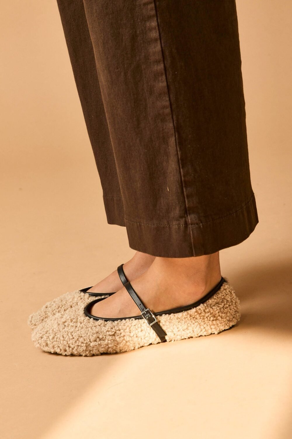 Manoletina borrego beige