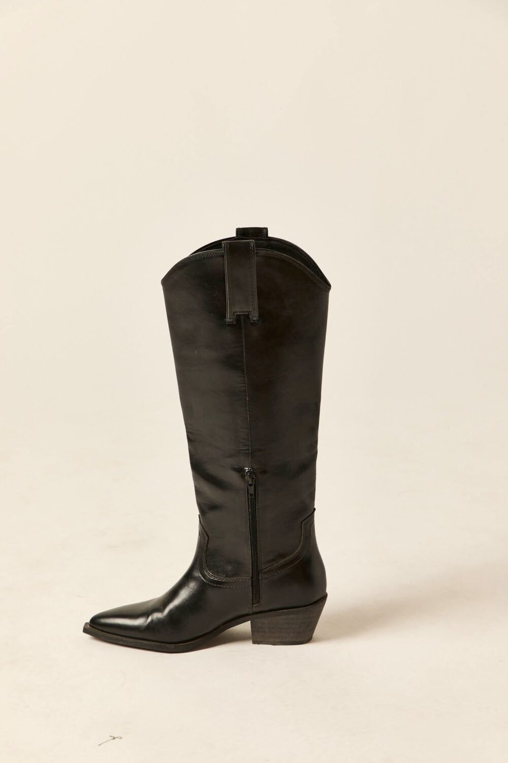 Bota alta cowboy negro