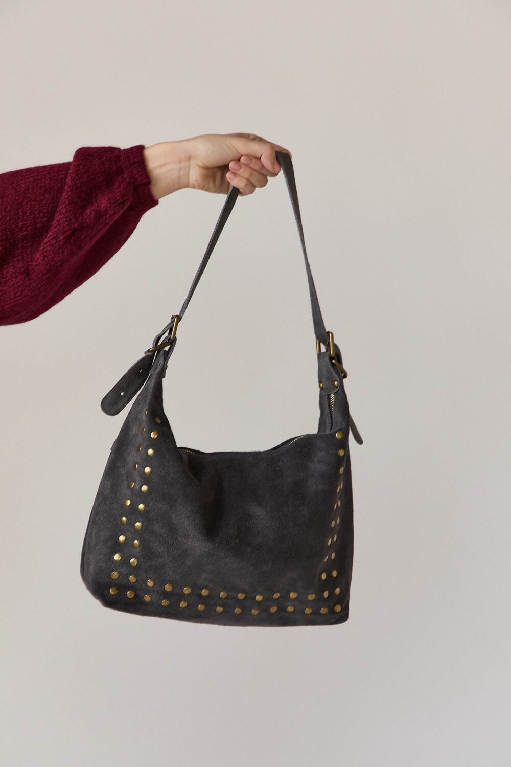 Bag ante mediano tachas Gris