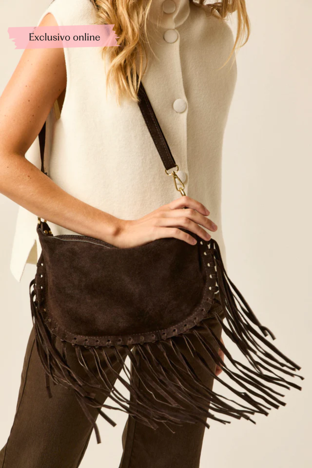 Bag bandolera ante marrón chocolate