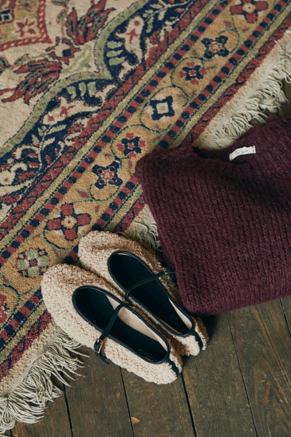 Manoletina borrego beige