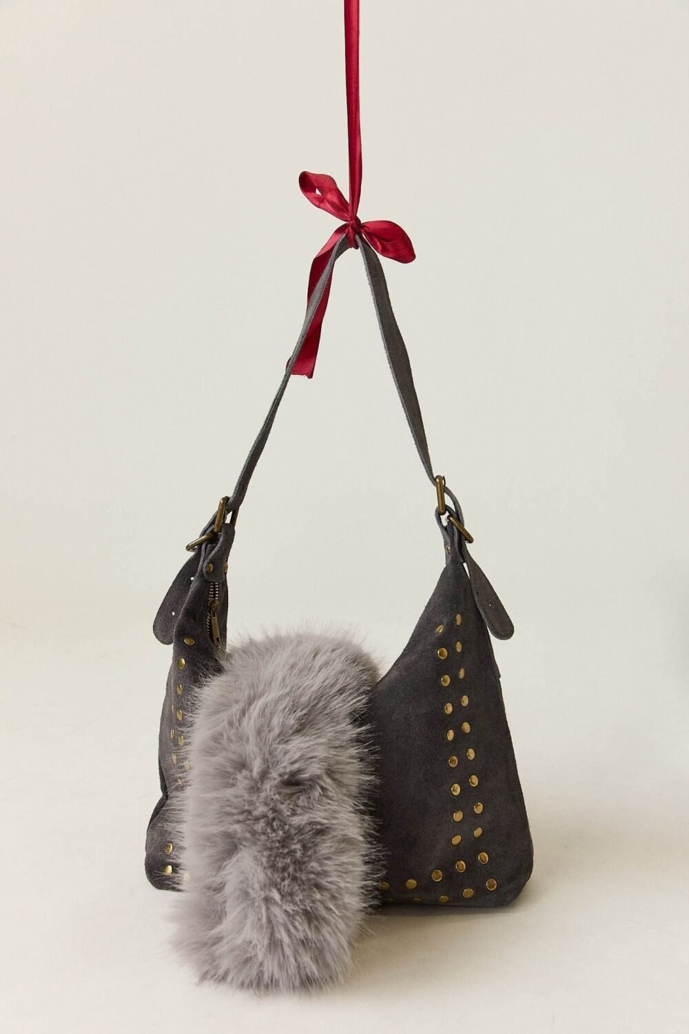 Bag ante mediano tachas Gris