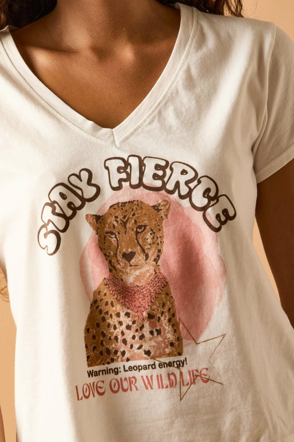 Camiseta leopardo blanco