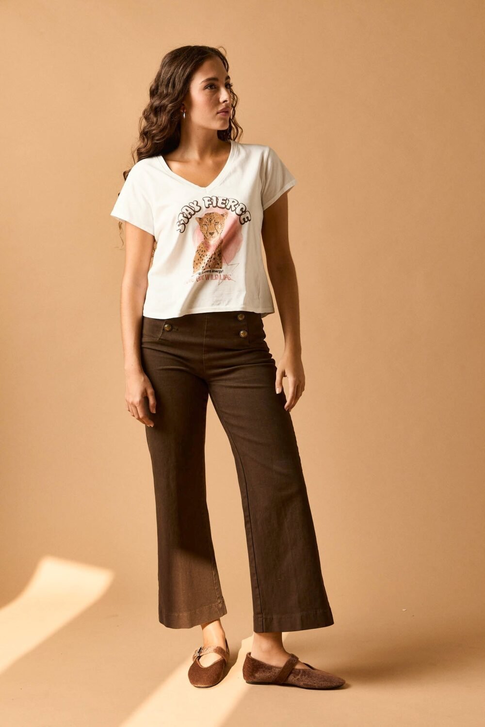 Camiseta leopardo blanco