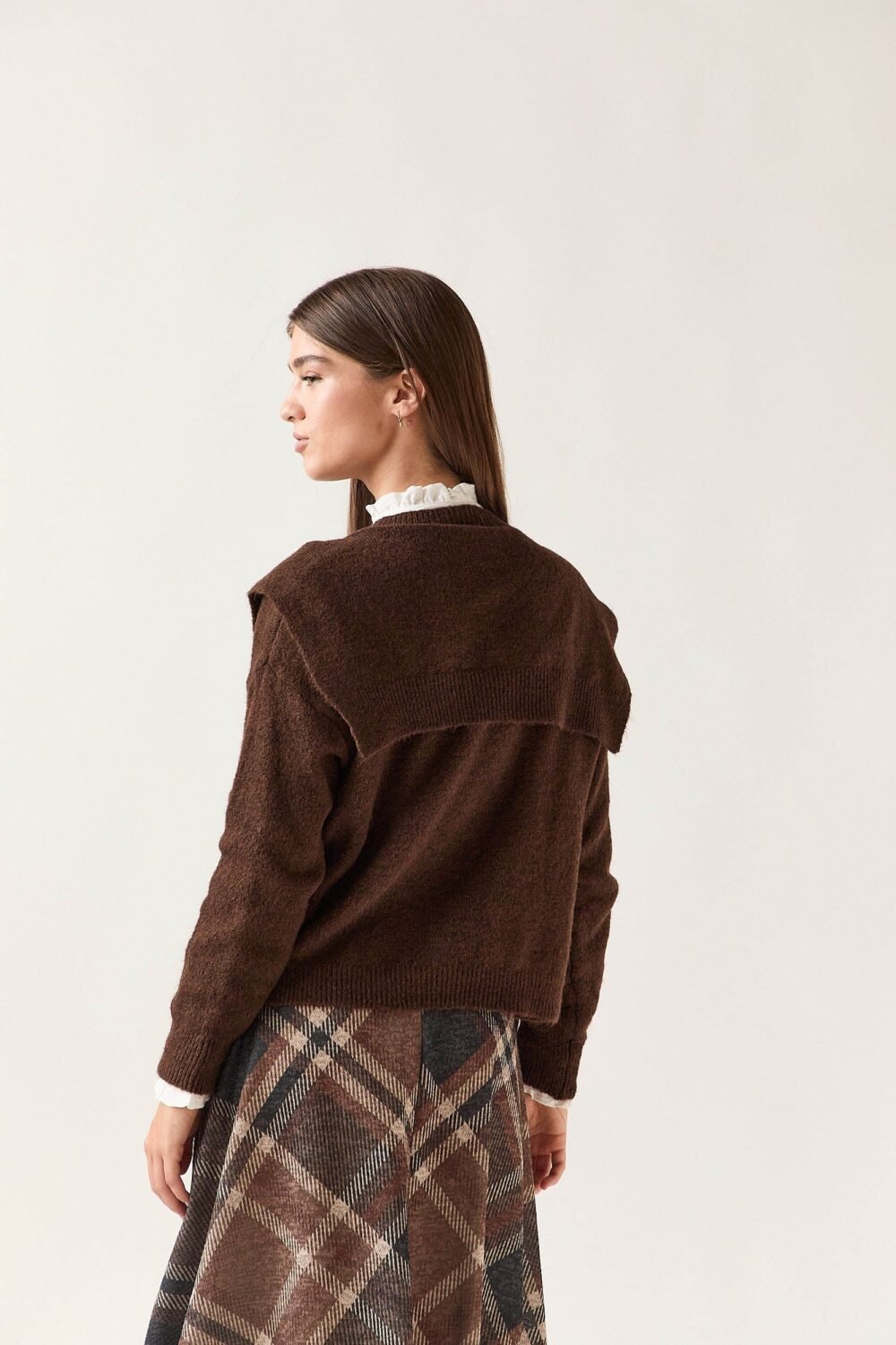 Jersey punto con capa marrón