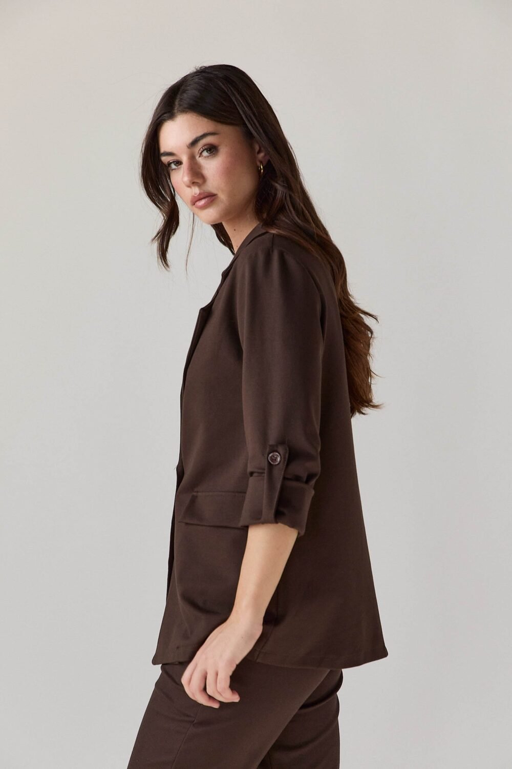 Americana sastre marrón oscuro