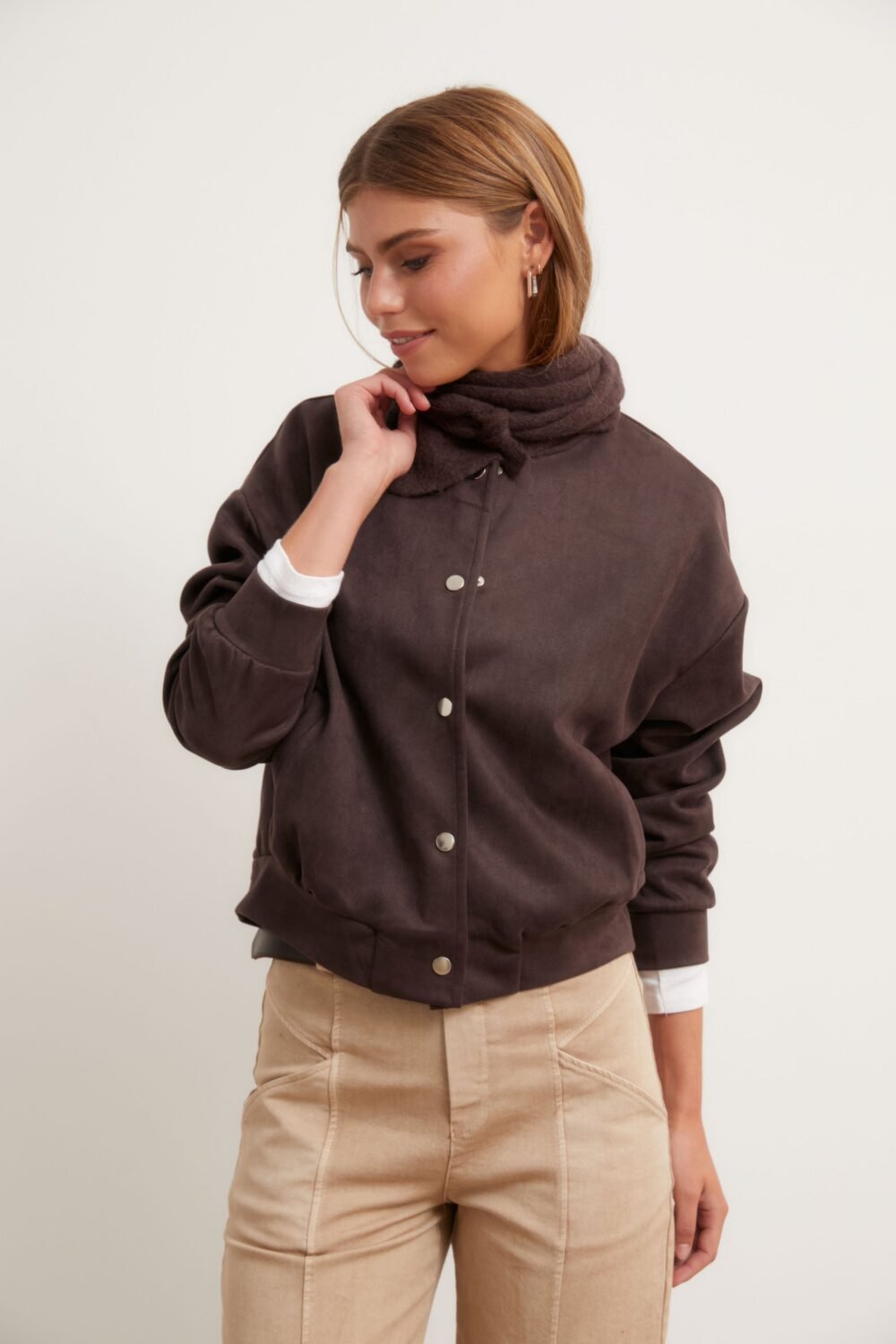 Bomber efecto ante marrón