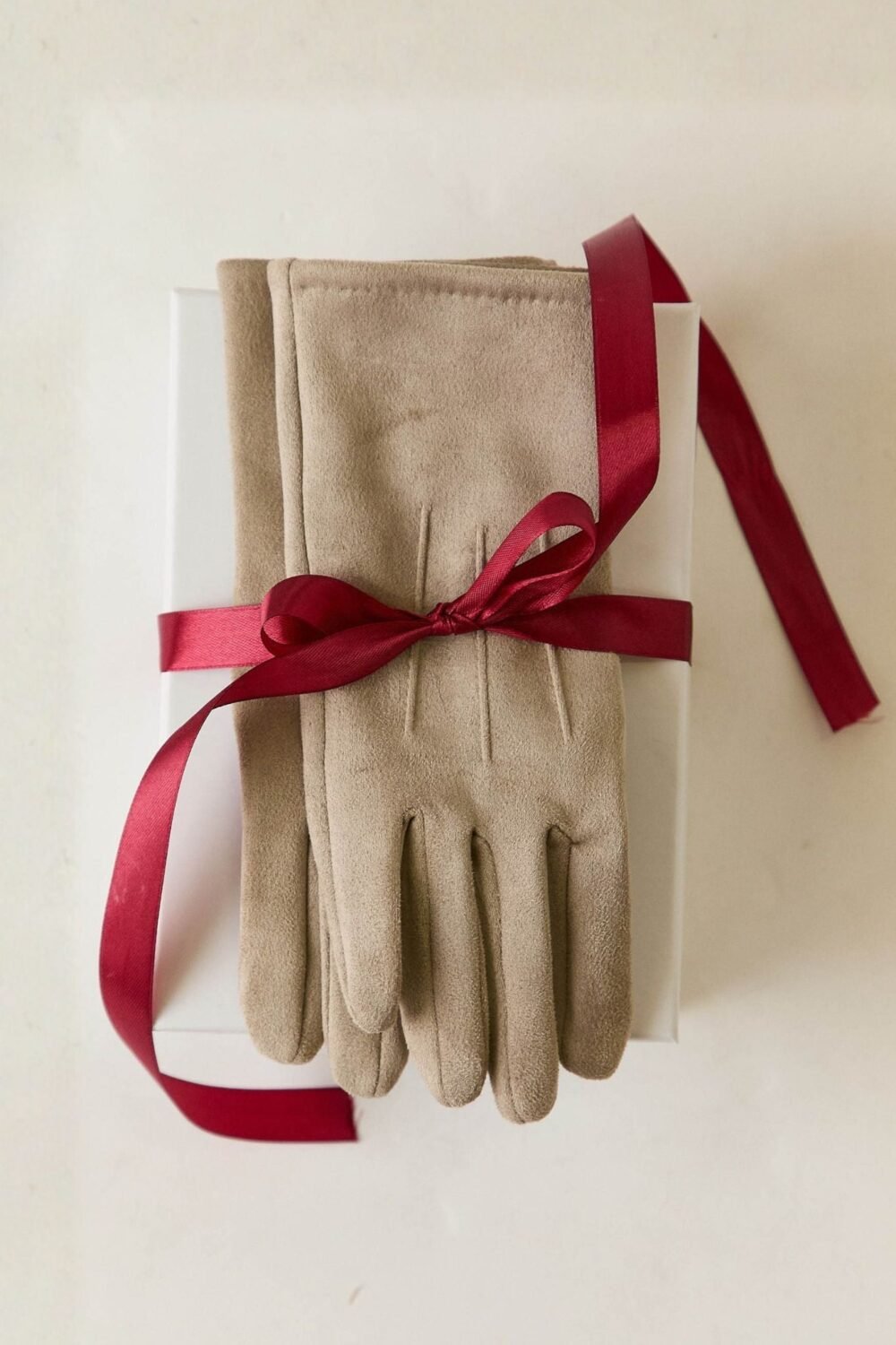 Guantes ante Beige