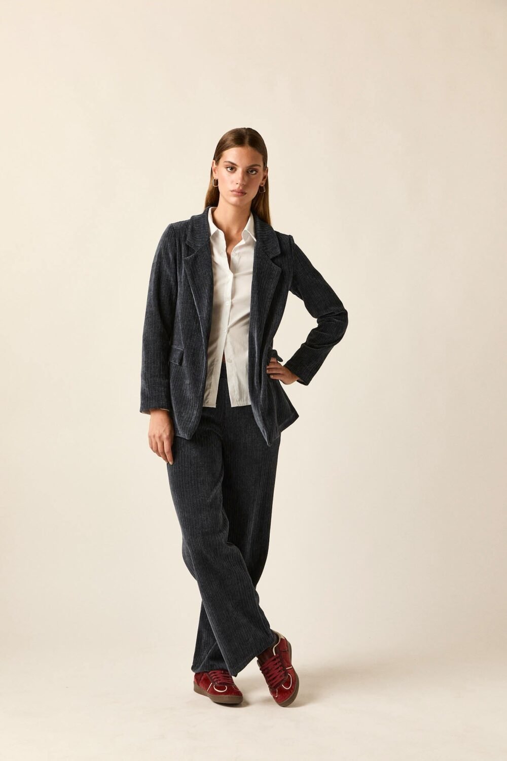 Pantalón pana azul marino