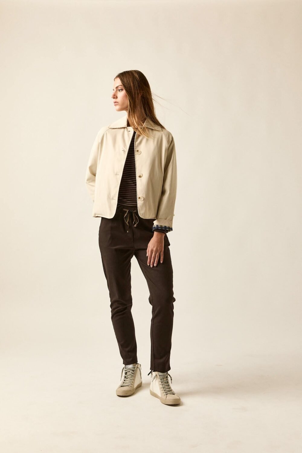 Pantalón algodón cordón marrón