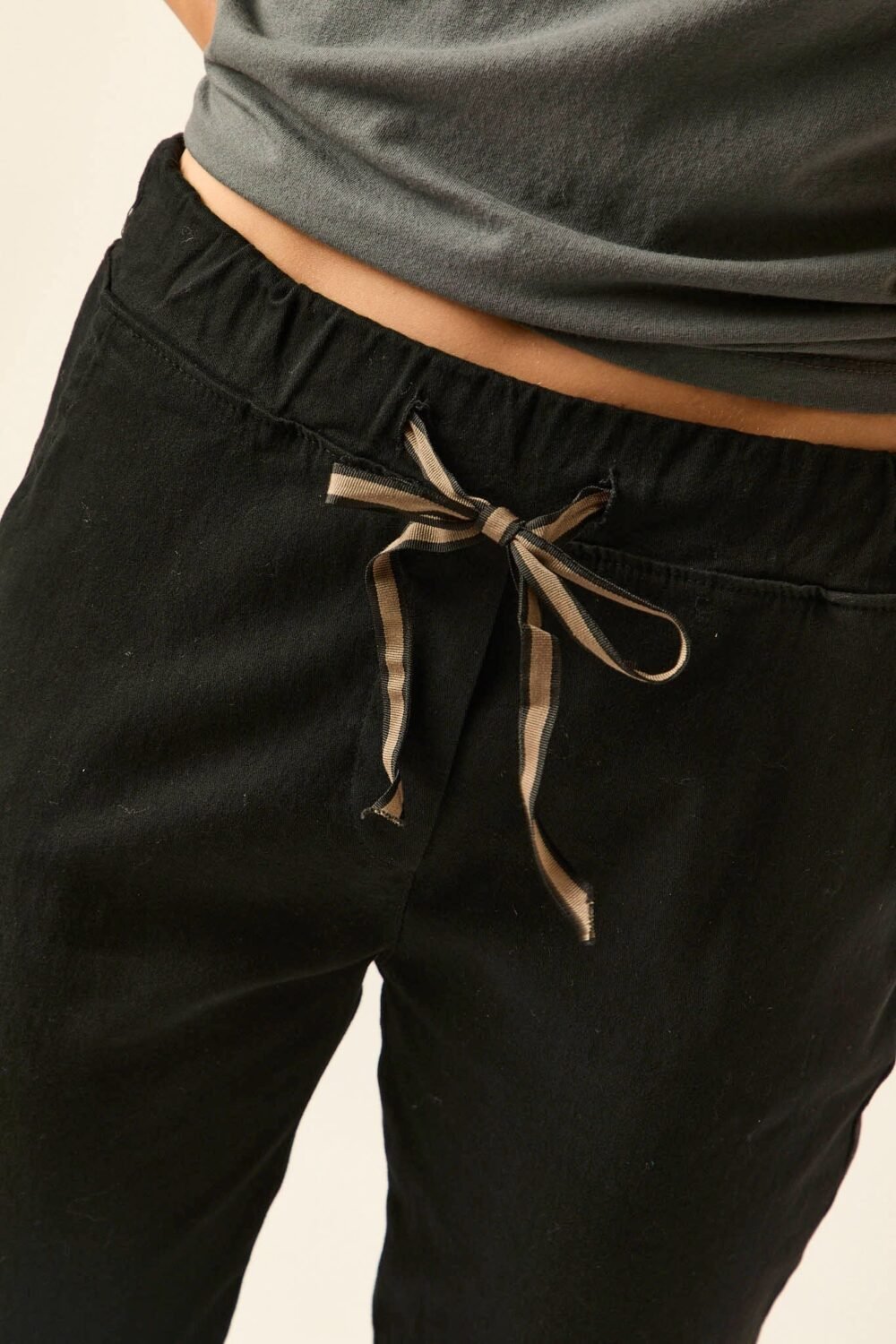Pantalón algodón cordón negro