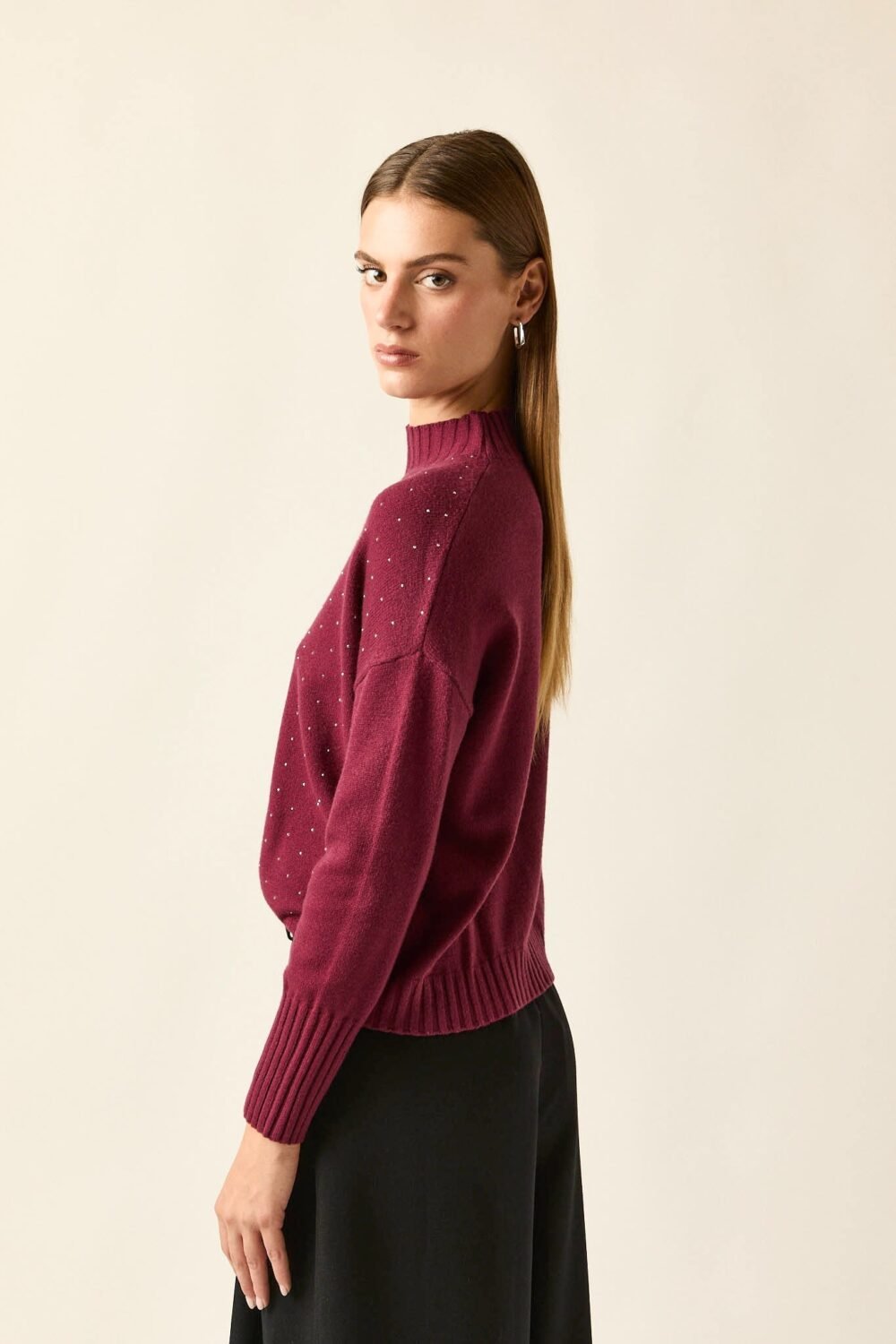 Jersey cristales vino