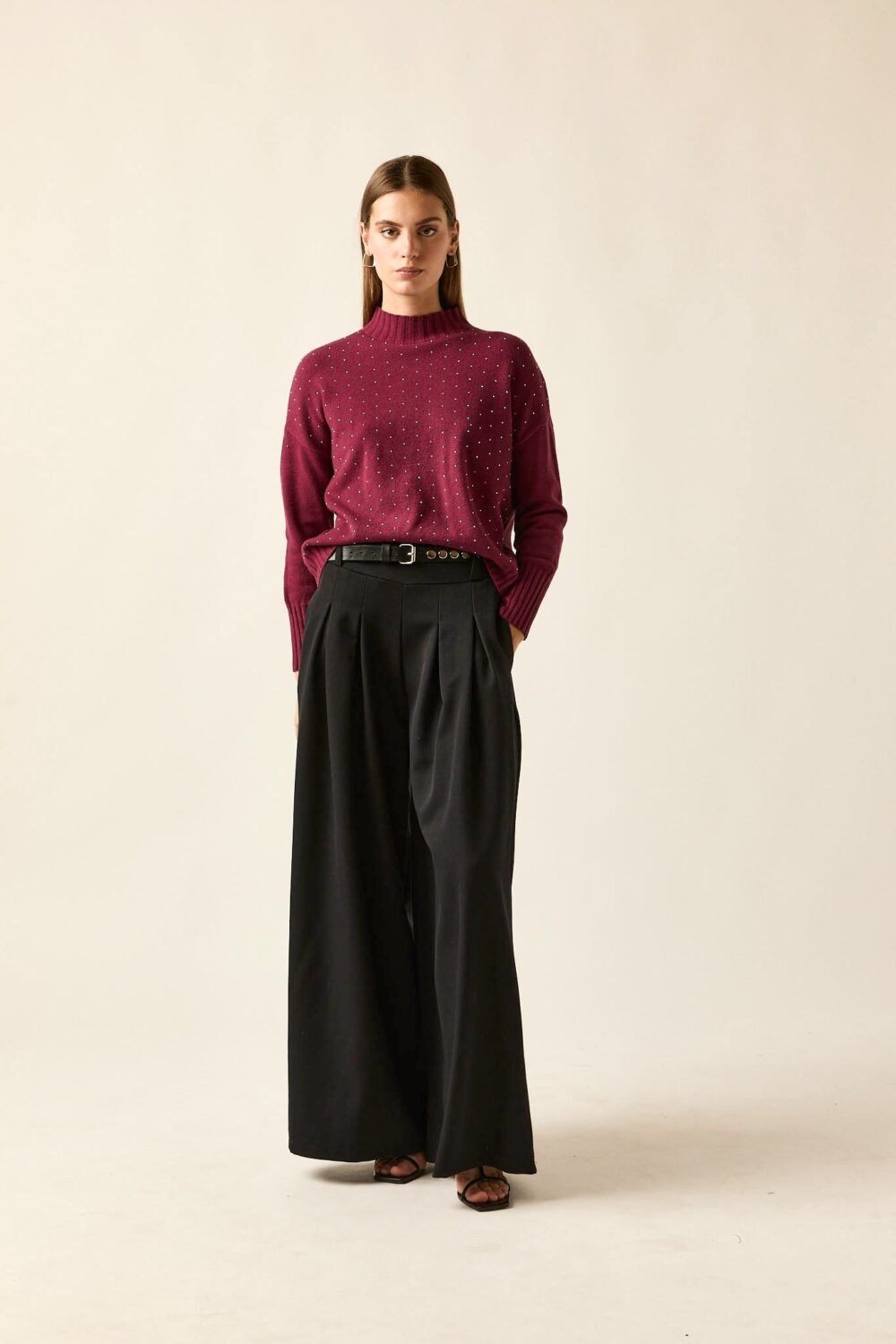 Jersey cristales vino