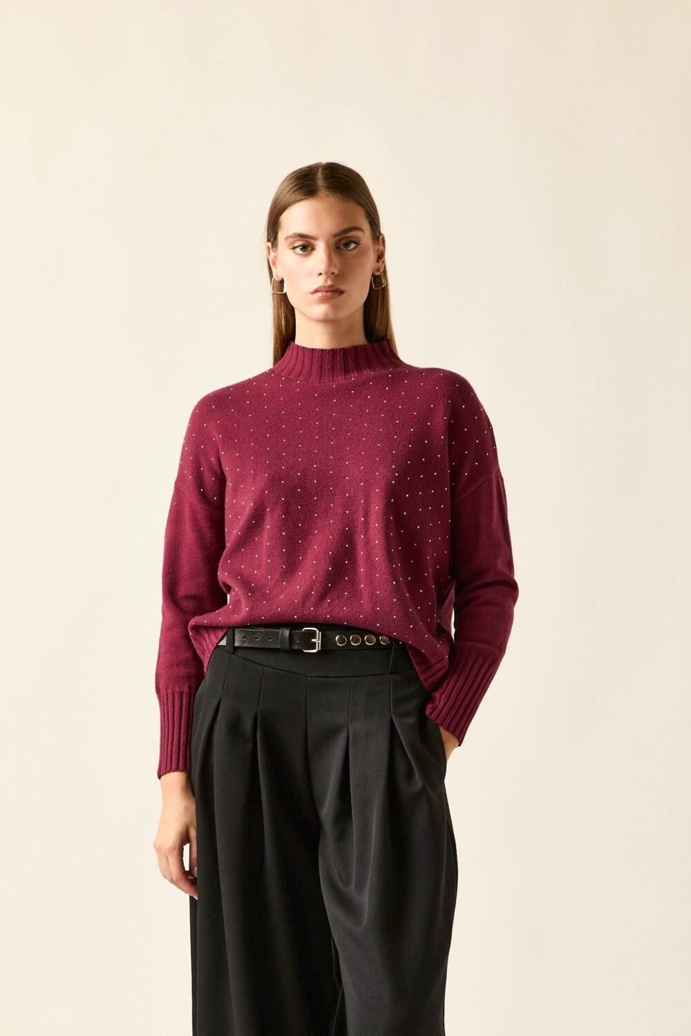 Jersey cristales vino