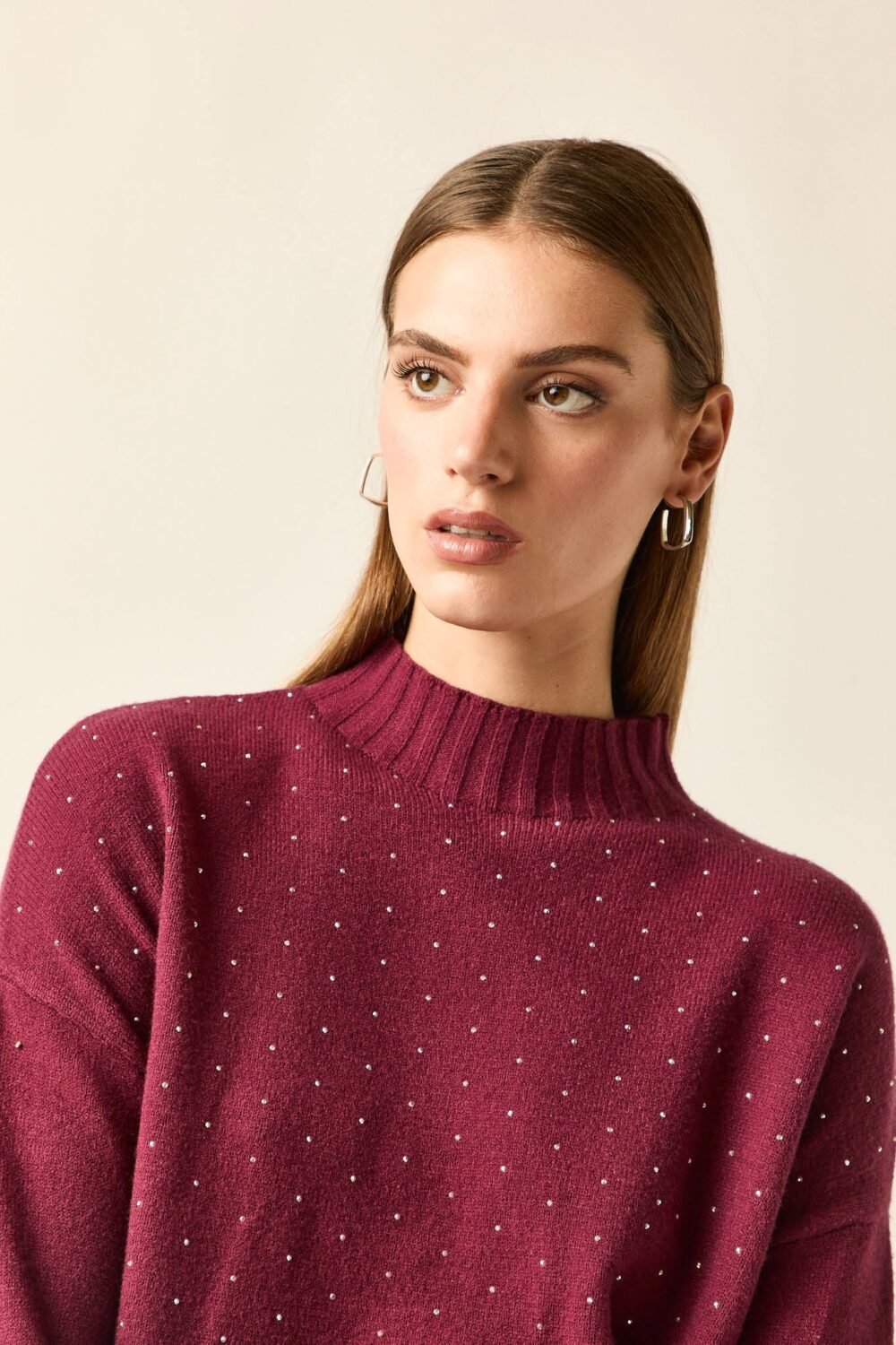 Jersey cristales vino