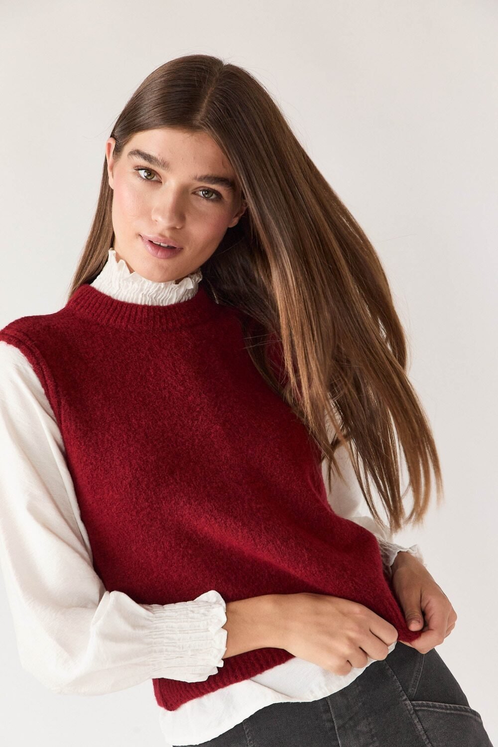 Vest punto básico rojo