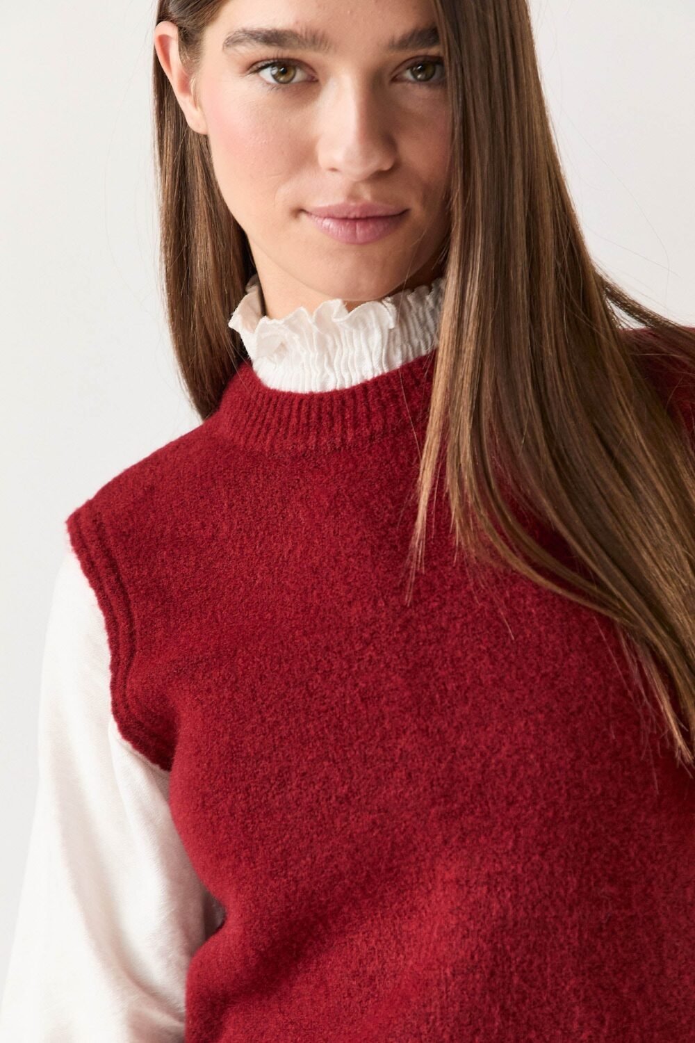 Vest punto básico rojo