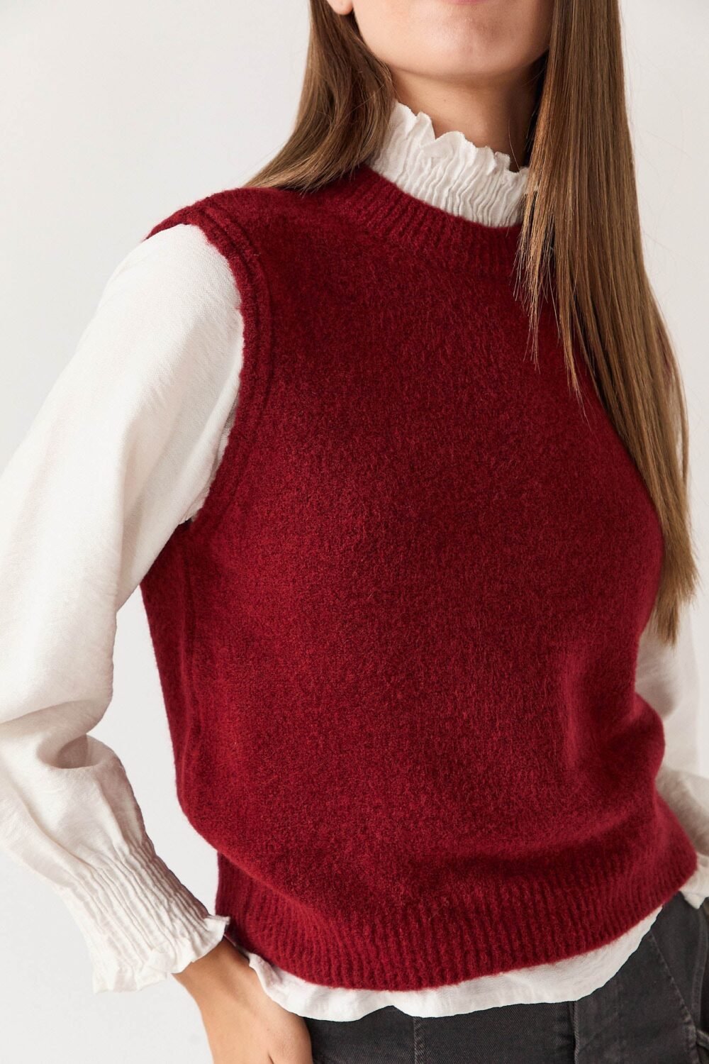 Vest punto básico rojo