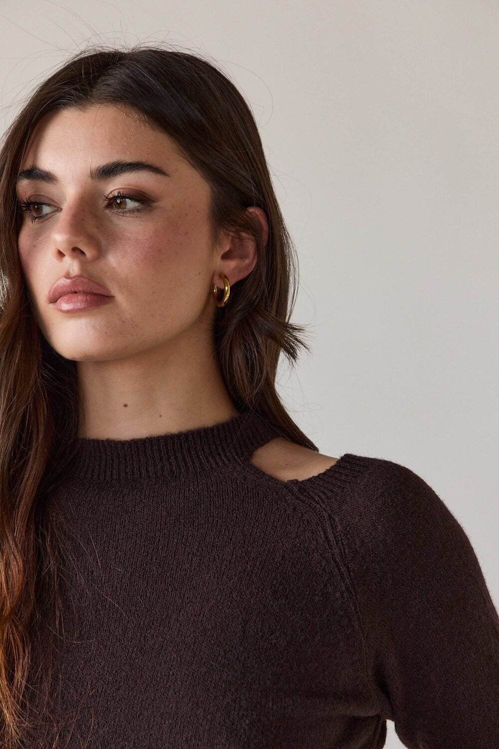 Jersey cut out marrón