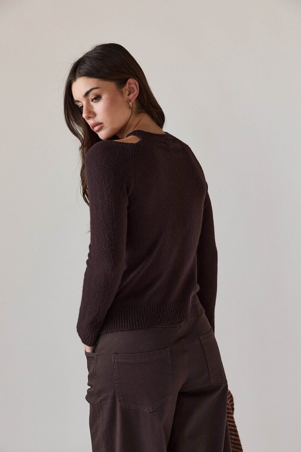 Jersey cut out marrón