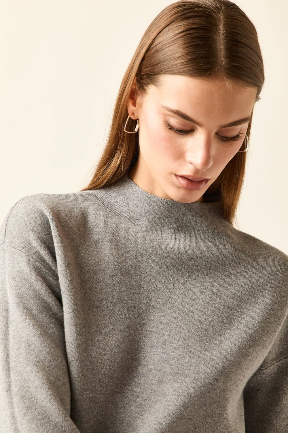 Jersey corto flecos gris