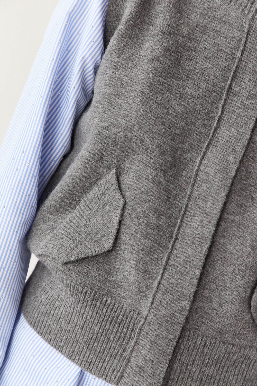 Vest punto cremallera gris