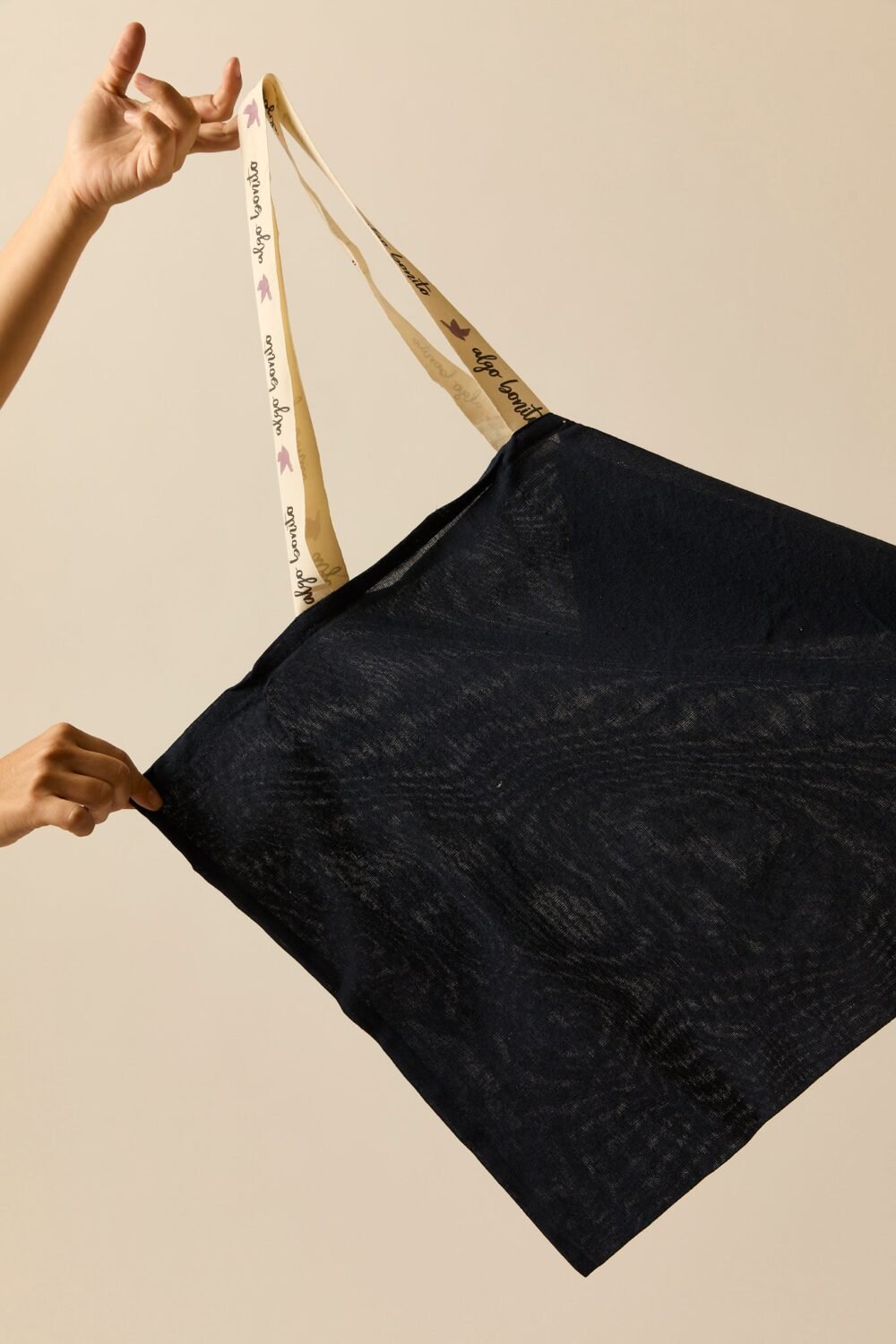 Tote bag 100% algodón azul marino