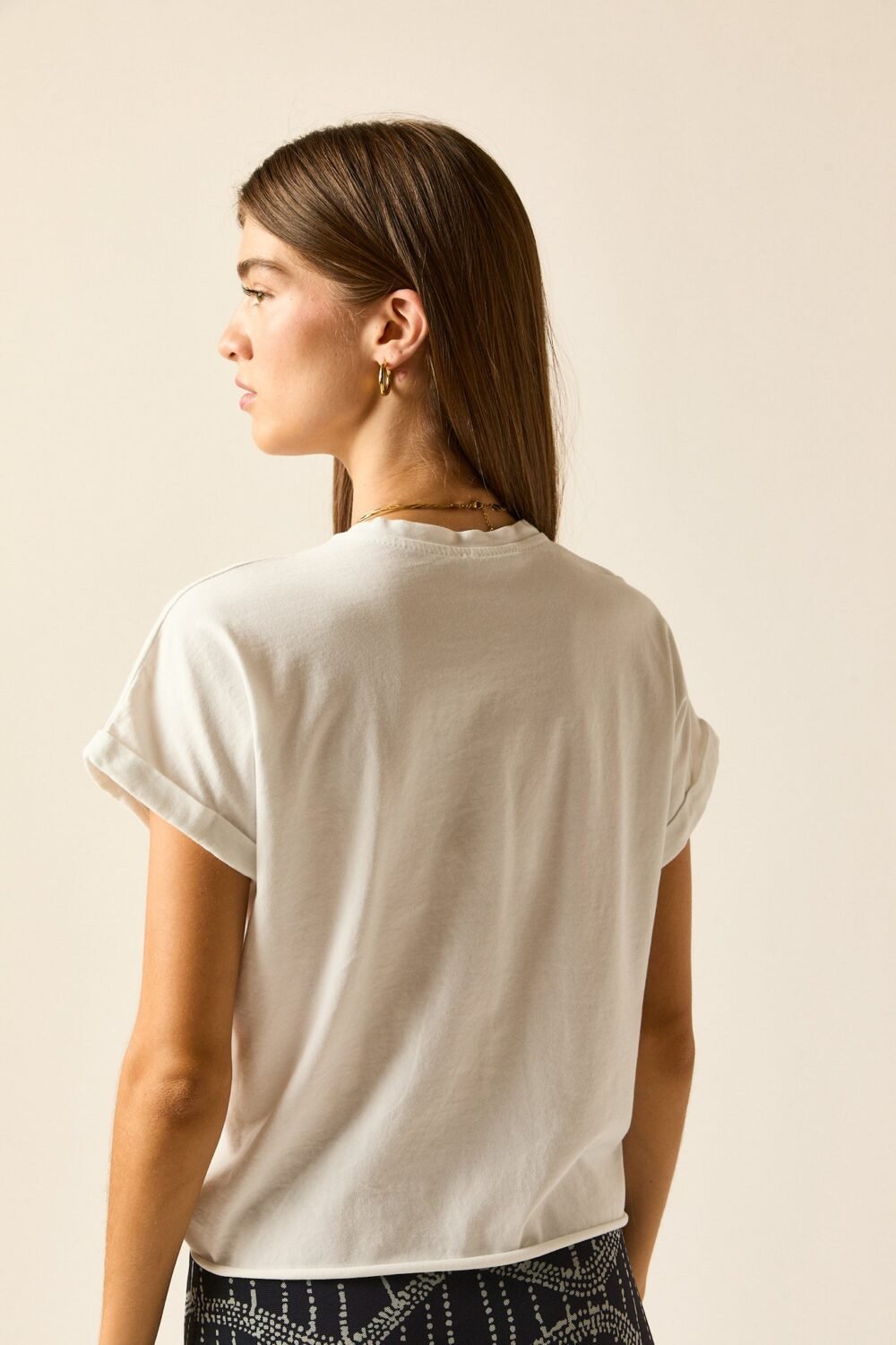 Camiseta manga corta lisa blanca