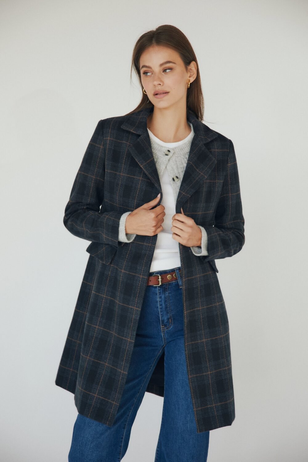 Shelter paño cuadros azul marino