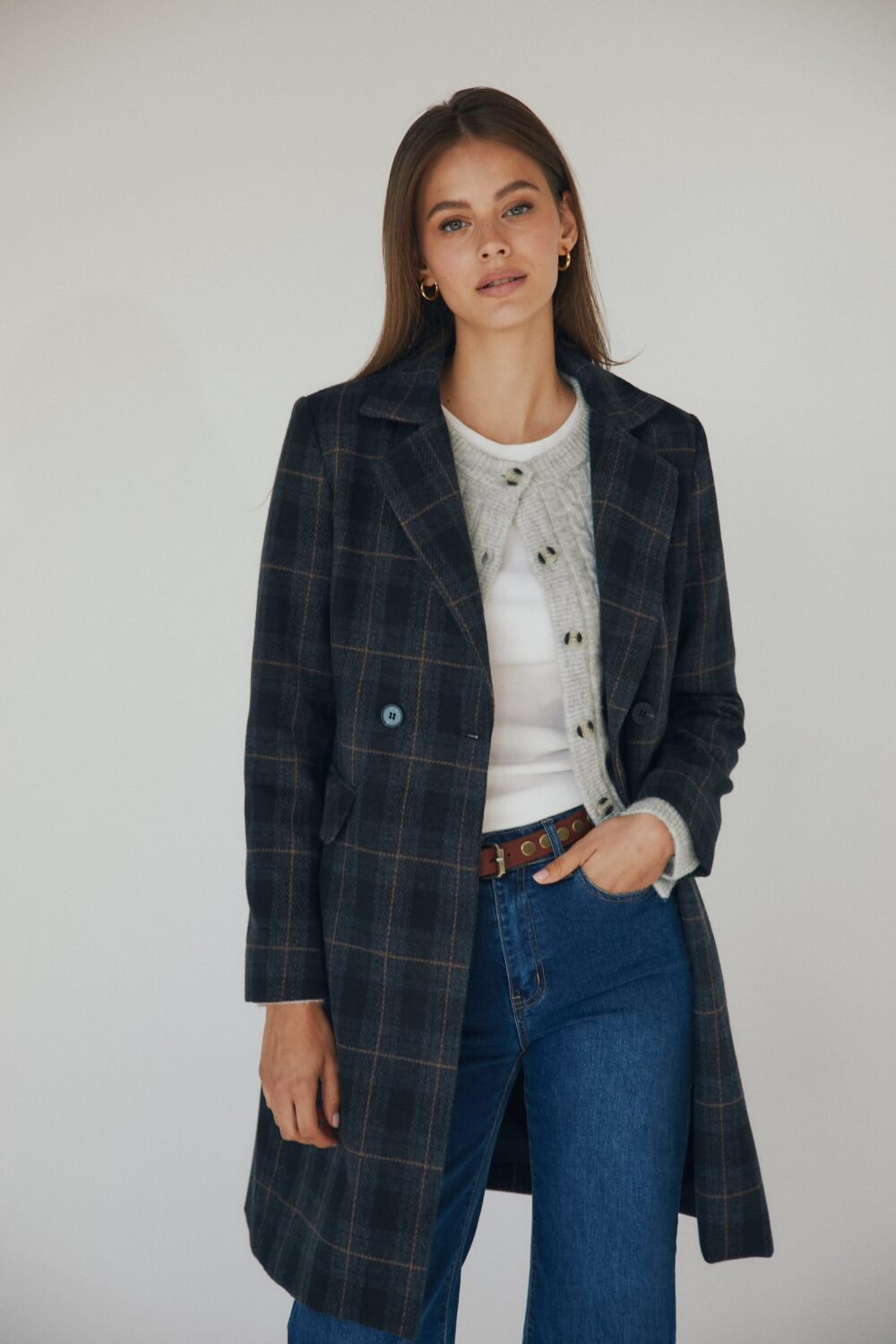 Shelter paño cuadros azul marino