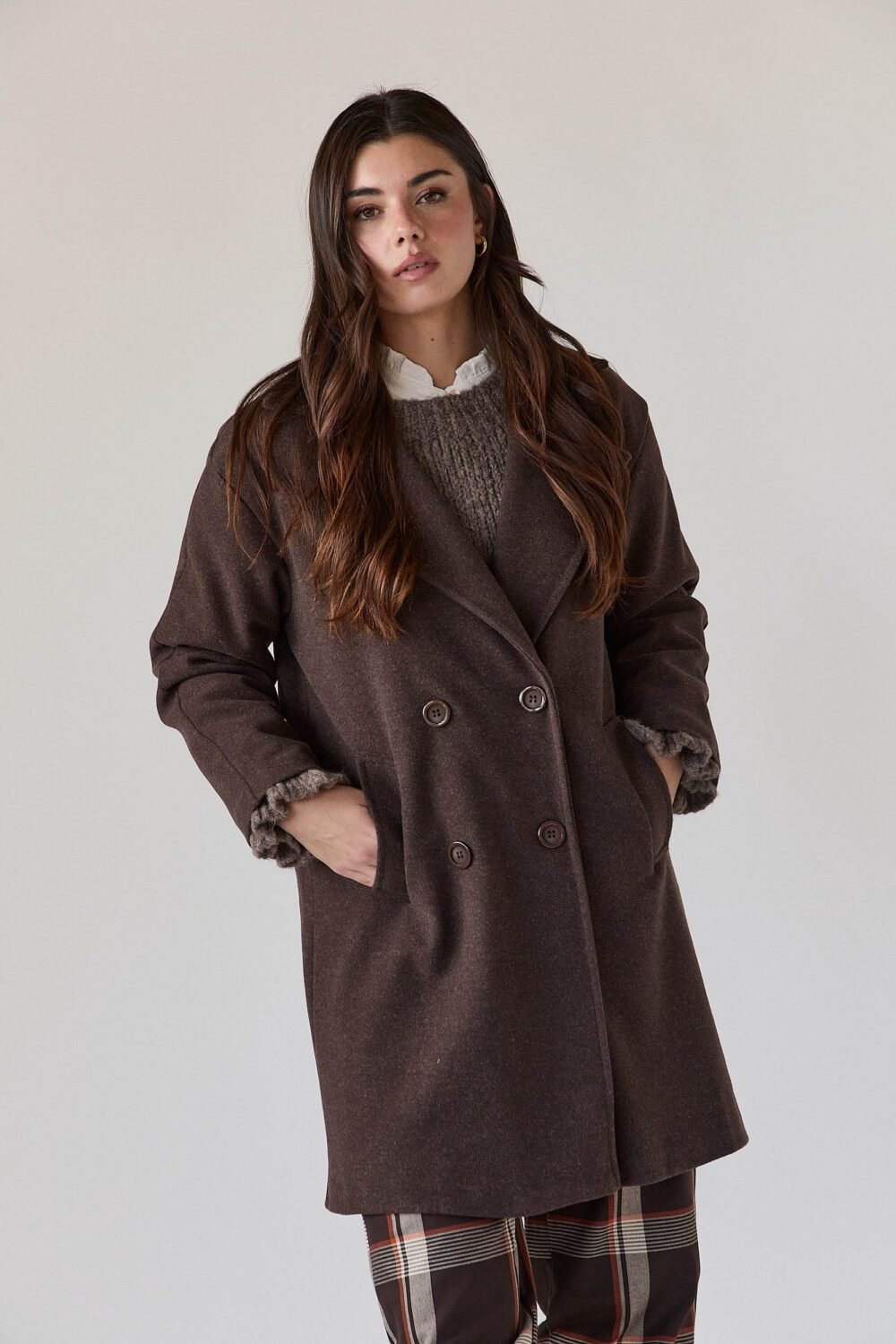 Shelter paño cruzado marrón