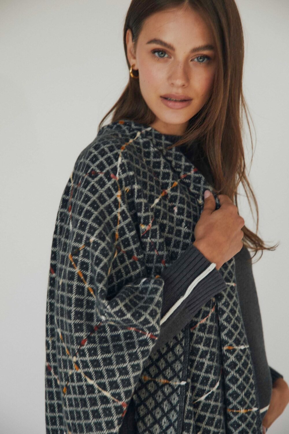 Bufanda rombos Gris