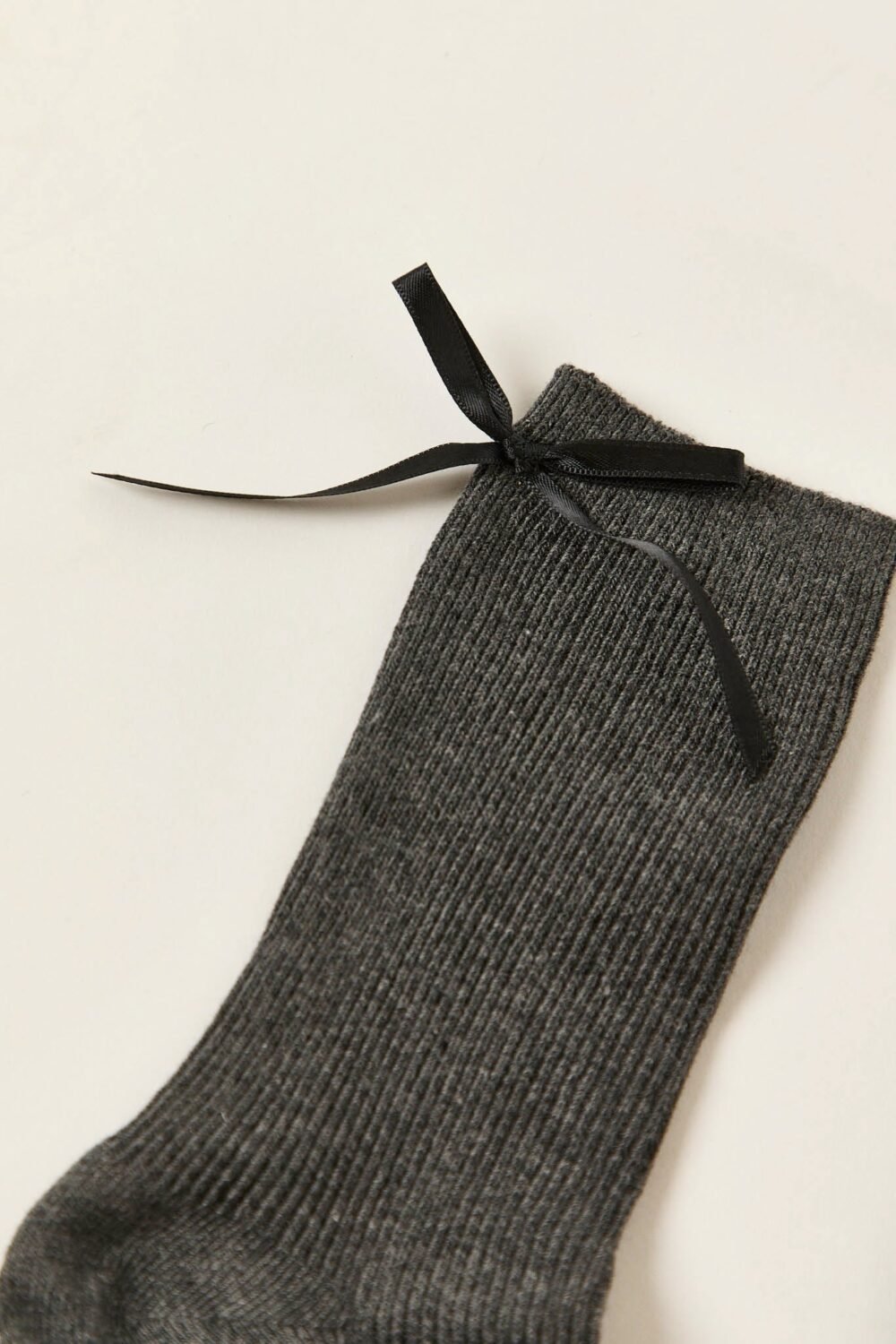 Calcetines lazos gris antracita