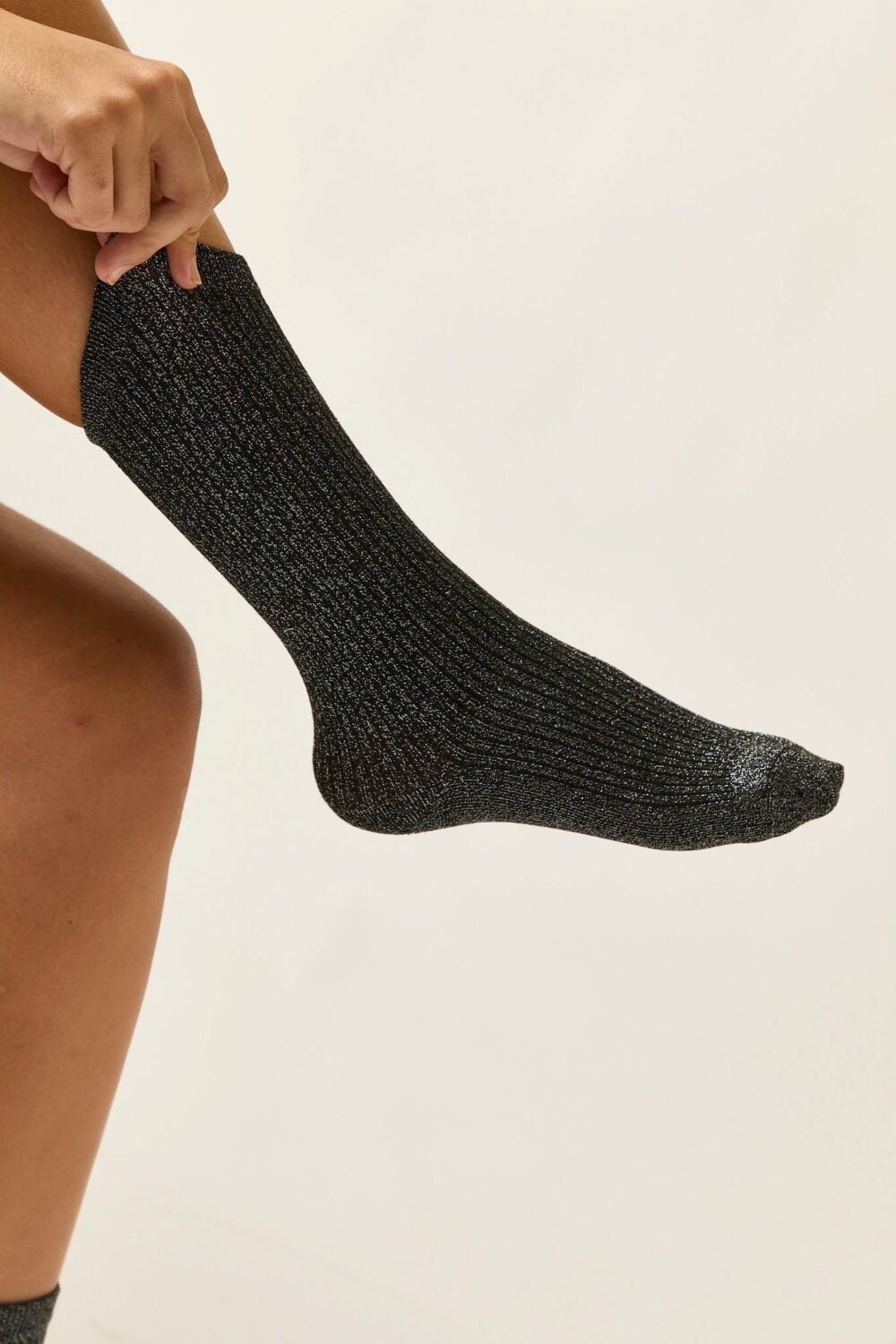 Calcetines lurex negro