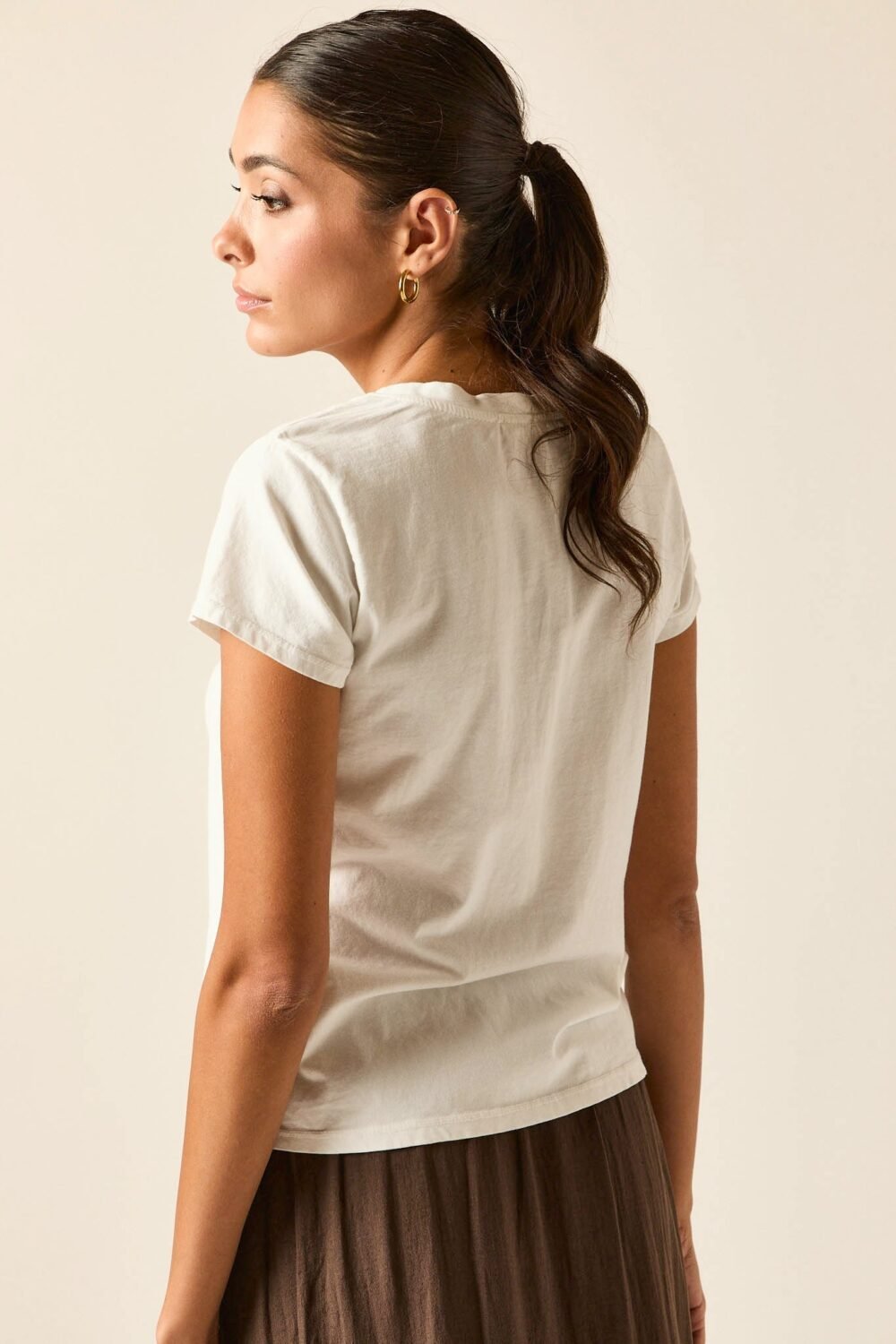 Camiseta manga corta flamencos blanco