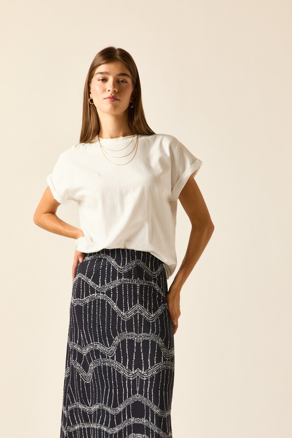 Camiseta manga corta lisa blanca