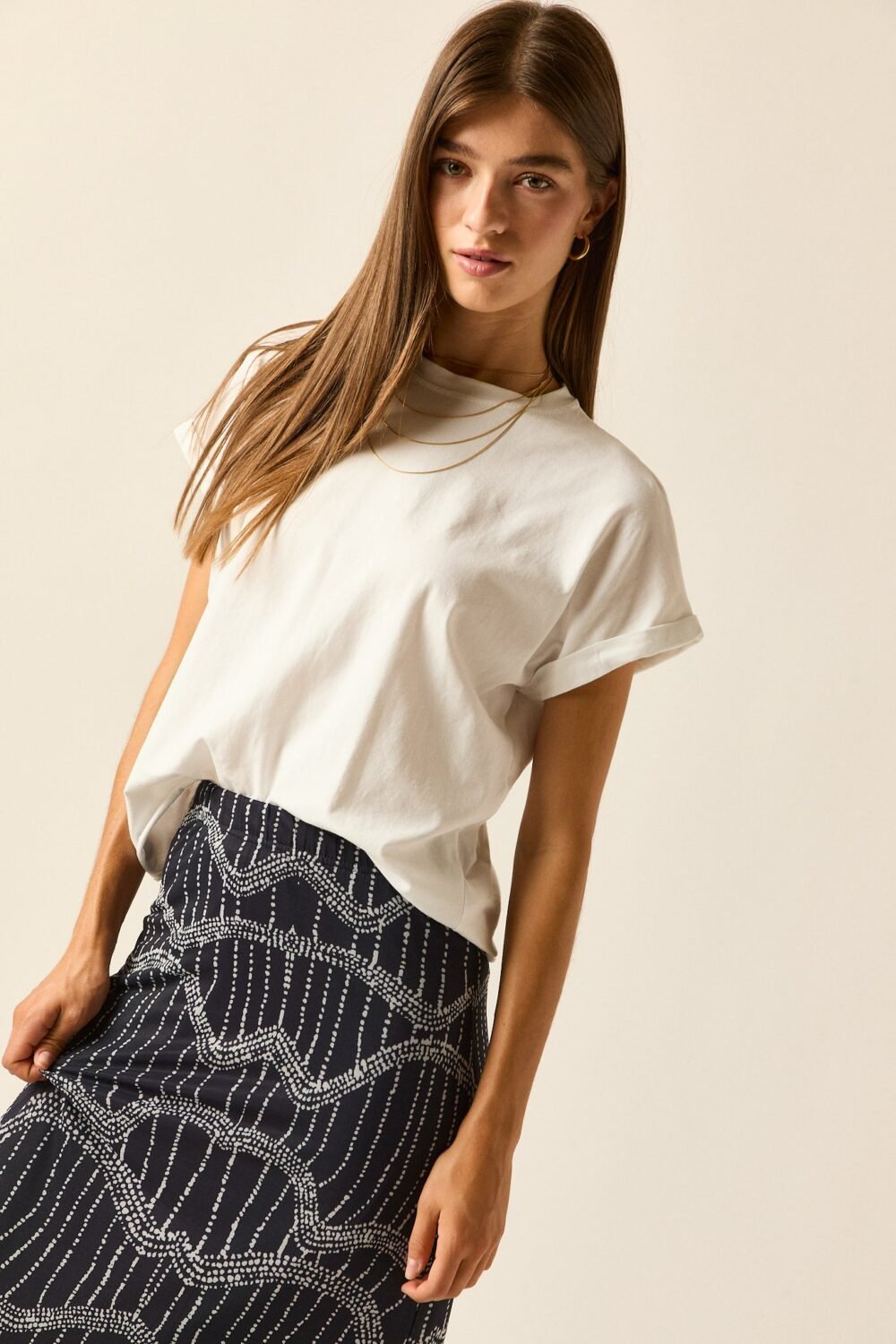 Camiseta manga corta lisa blanca