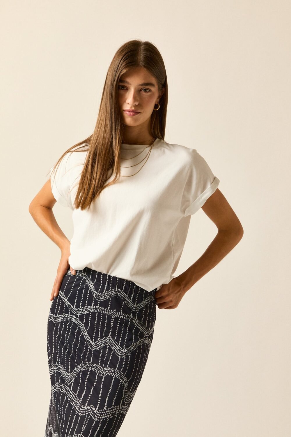 Camiseta manga corta lisa blanca