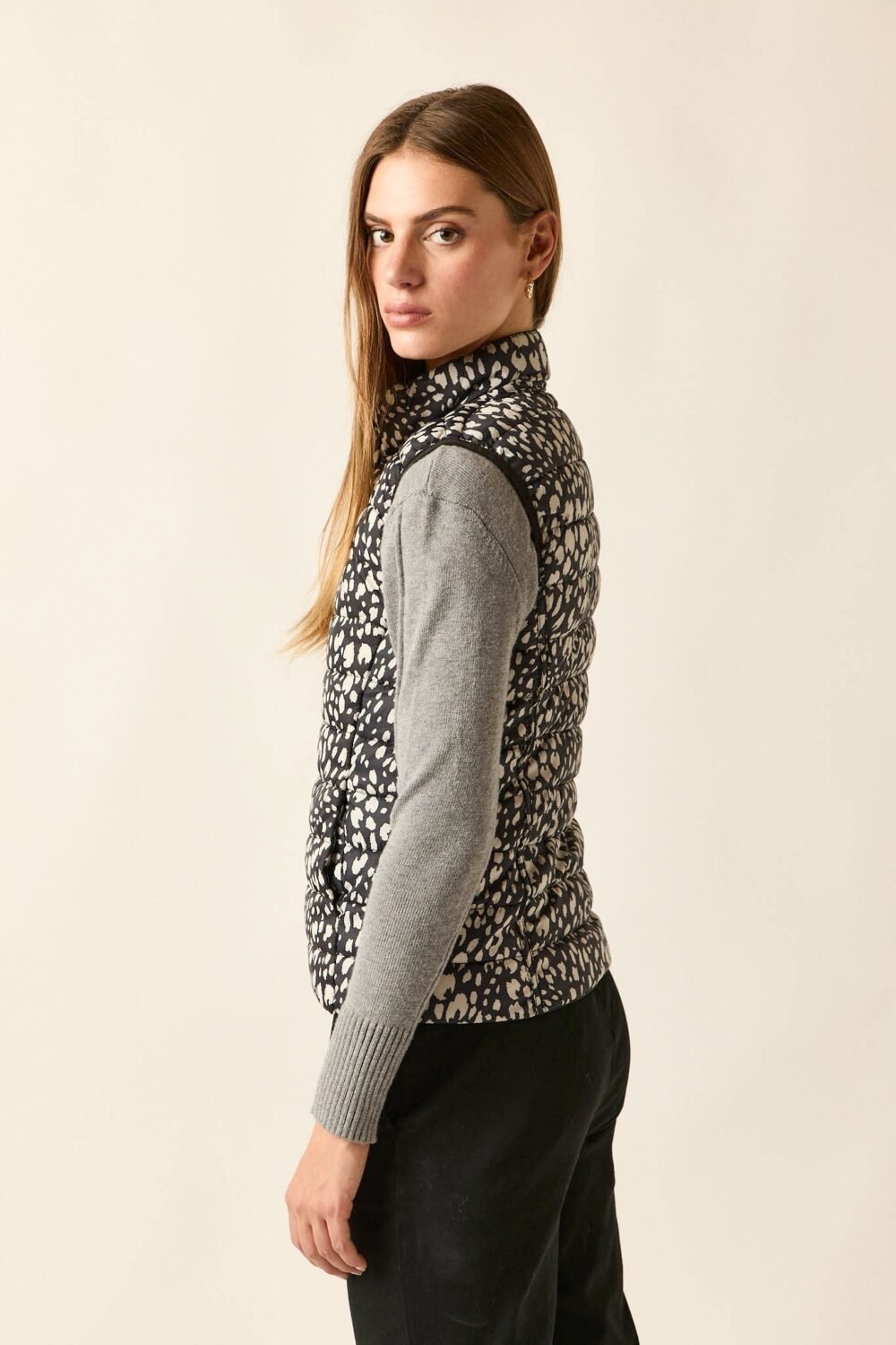 Vest reversible animal print bicolor