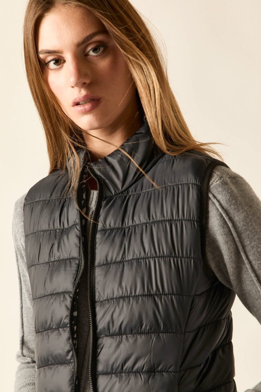 Vest reversible animal print bicolor