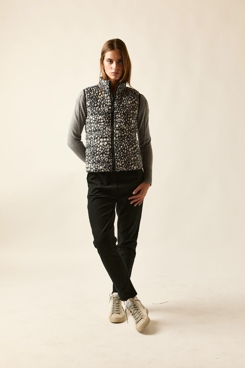 Vest reversible animal print bicolor