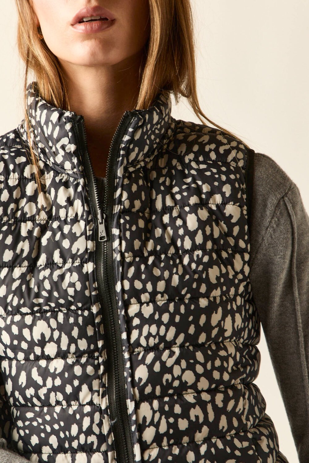 Vest reversible animal print bicolor