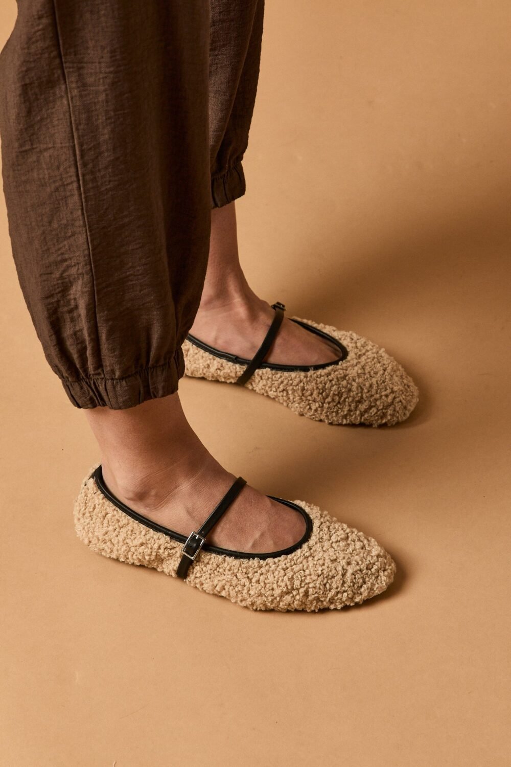 Manoletina borrego beige