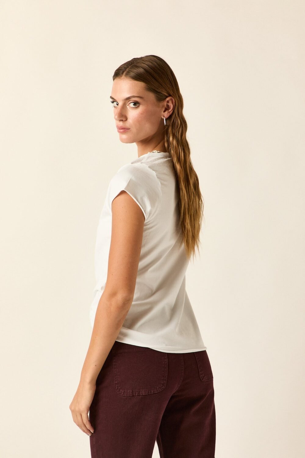 Camiseta estrella Blanco/Beige