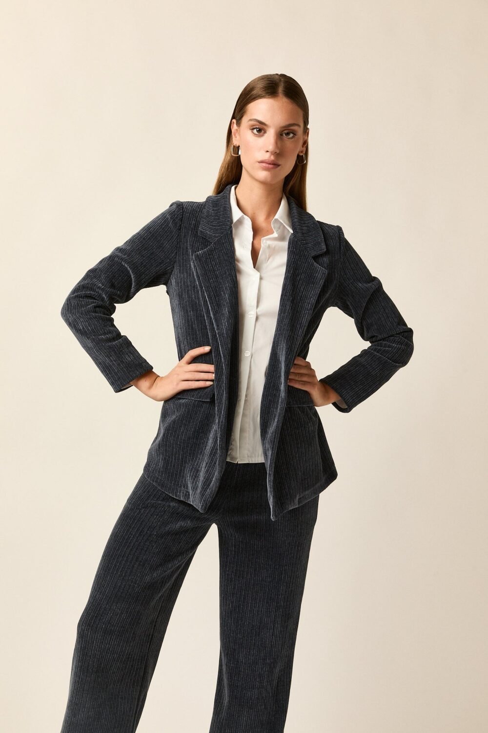 Americana pana Azul marino