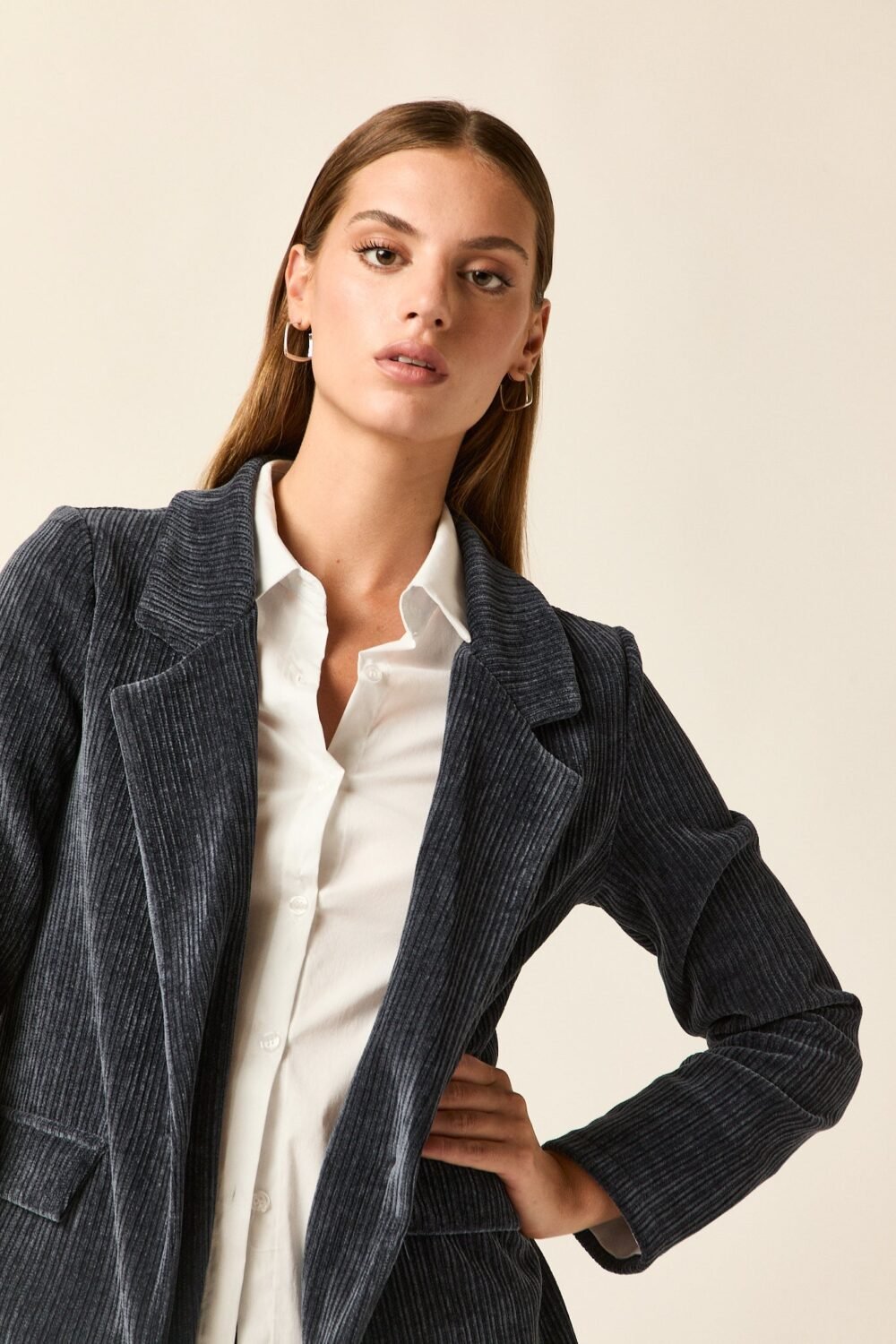 Americana pana Azul marino