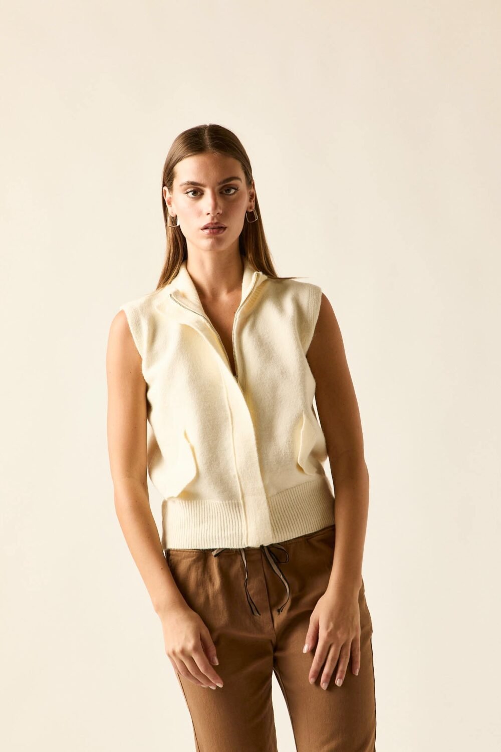 Pantalón algodón cordón camel