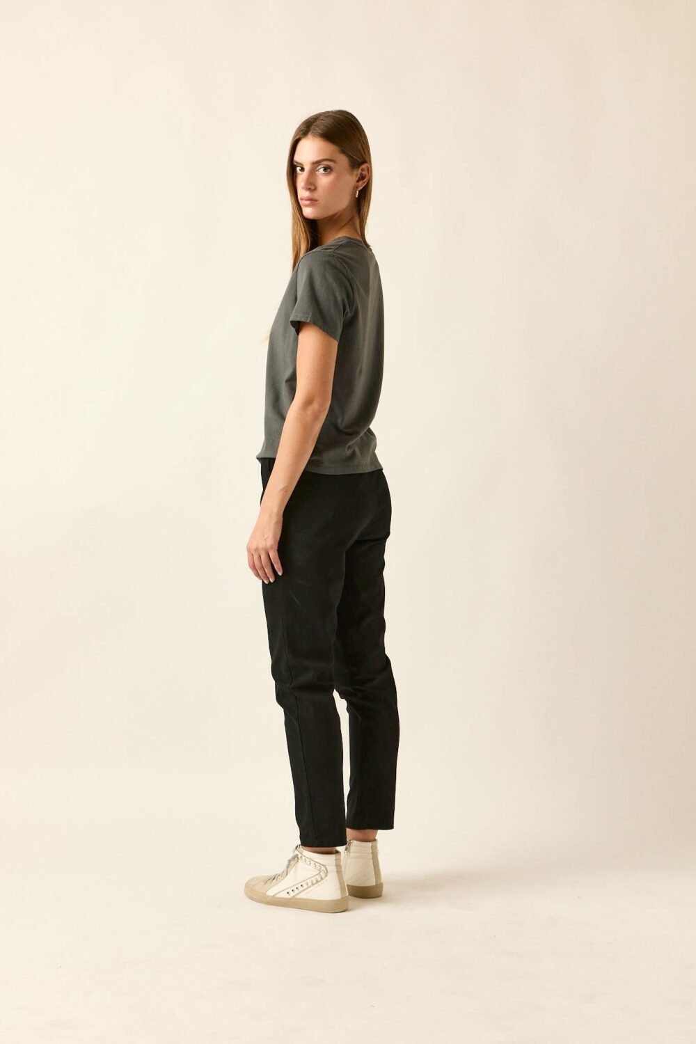 Pantalón algodón cordón negro