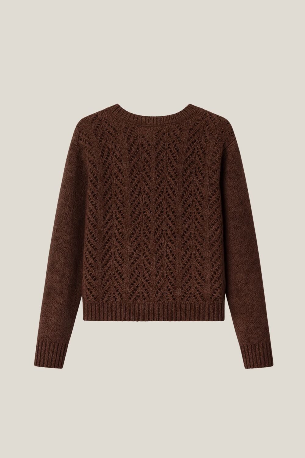Jersey calado marrón chocolate